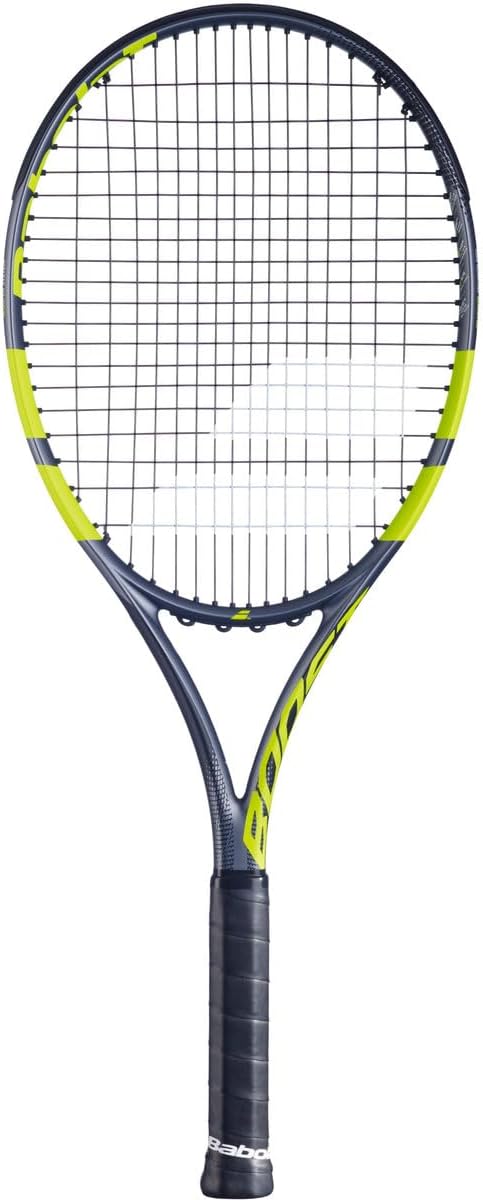 Babolat Boost Aero Strung Tennis Racquet, Grey Green/Yellow