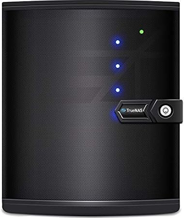 iXsystems TrueNAS Mini E Compact ZFS Storage Server with 4 Drive Bays, 8GB RAM, Dual Core CPU, Quad 1 Gigabit Network (Diskless)