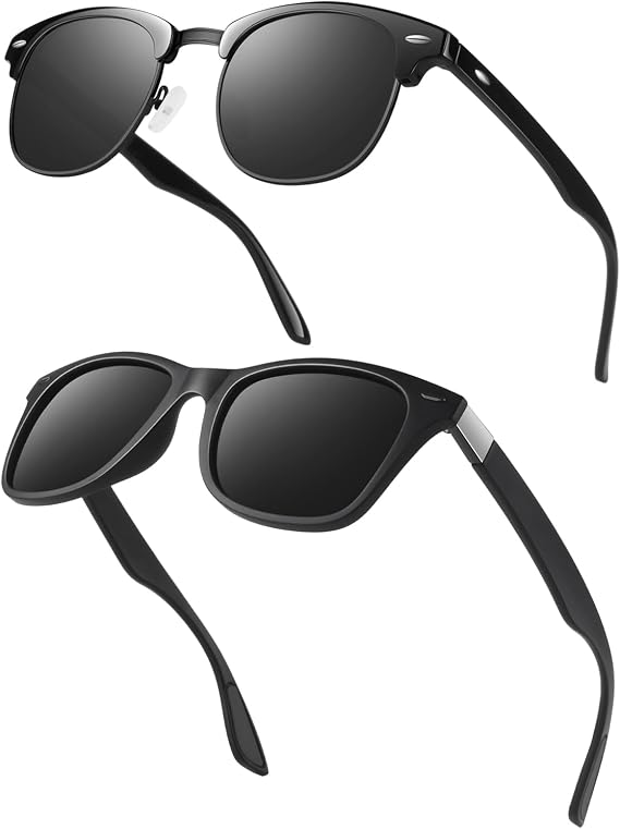 GQUEEN Classic Polarized Sunglasses Men Womens Bundle