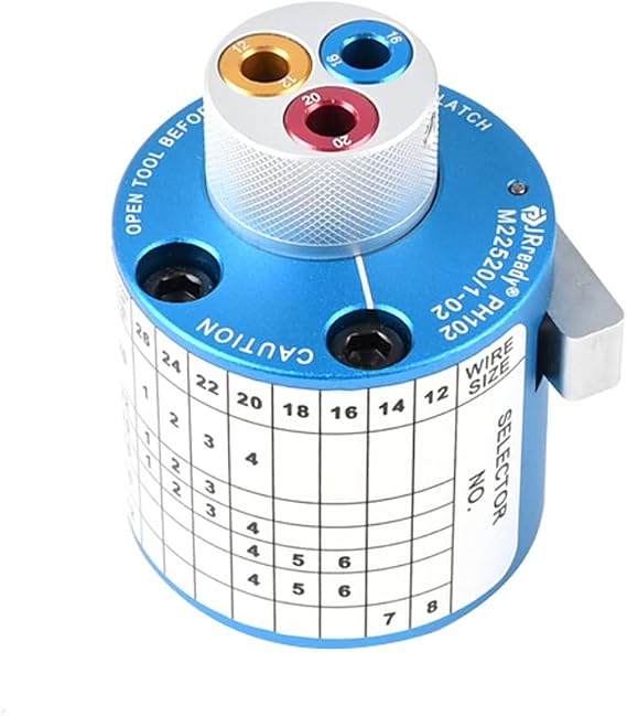 JRready PH102 M22520/1-02 Turret Head Positioner for NEW-ASF1, NEW-AS1, ACT-AS1 Crimp Tool, Suitable for 12# 16# 20# Solid Contacts Pin Socket.