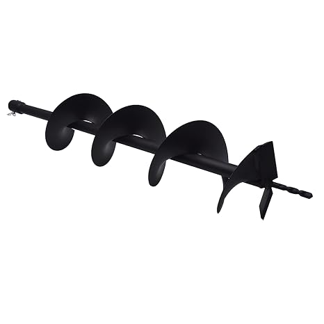kimllier 6 Inch Earth Auger Drill Bits 4/6/ 8/10/12 Inch for Gas Powered Post Fence Hole Digger Planting Bulbs, Potted Plants