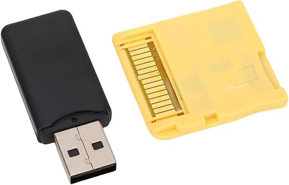 Wakects Video Game Flash Card, ASIC Chip 4G to 128G Memory Support Game Flashcard Adapter with Card Reader for NDS NDSL NDSi 2DS 3DS XL (Gold)