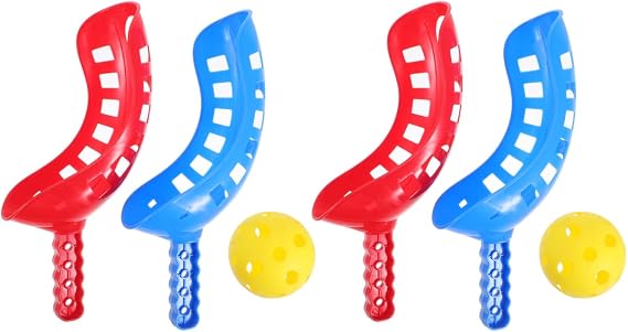 2 Sets Scoop Ball Catch Game with Balls Catch Ball Game Ball Game Throwing Game Children's Birthday Gift for Children Boys Outdoor Garden Lawn Party Toy