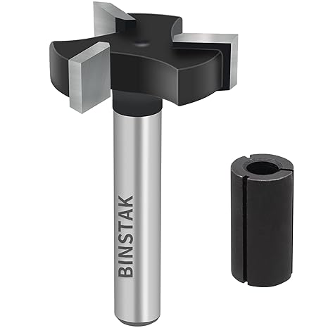 CNC Spoilboard Surfacing Router Bits, 1/4 inch Shank 1 inch Cutting Diameter, Slab Flattening Router Bit Planing Bit Wood Planing Bit Dado Planer Bit by BINSTAK (Carbide)
