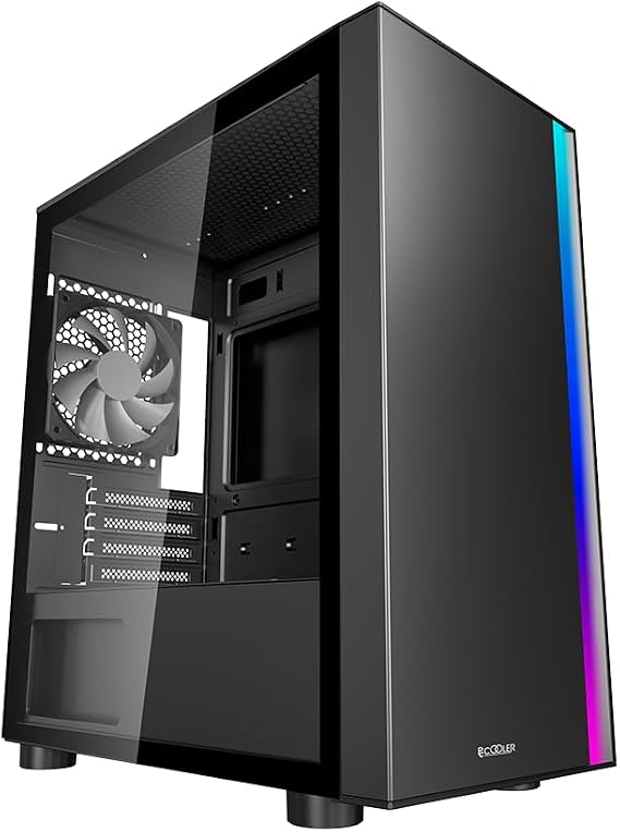 PcCooler Platinum LM300 ARGB - Micro ATX - windowed Side Panel (Tempered Glass) - no Power Supply - USB/Audio/Mic