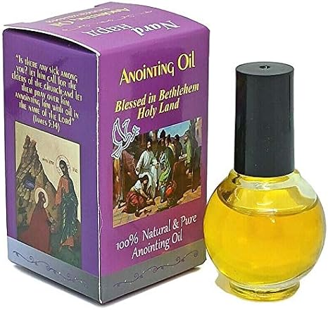 Pure Anointing Oil Blessed in Bethlehem of Holy Land 100% Natural Sweet Nard 10ml (.34 fl. oz.)