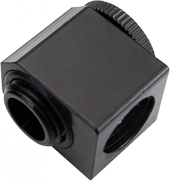 NZL-LXG2-BK Fitting Single, *Black* Adjustable Elbow (Low Profile), G 1/4 BSPP