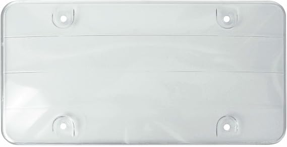 Custom Accessories Unbreakable Domed License Plate Shield, Clear
