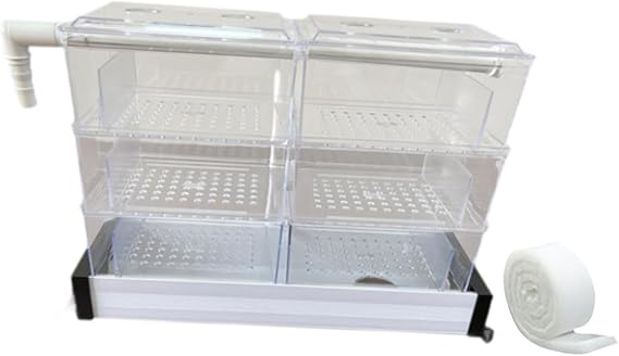 Overflow Box for Aquarium Turtle Tank Filter Box Multi Layer Silent Top Mounted Fish Tank Accessory Drip Tray- 6 Boxes