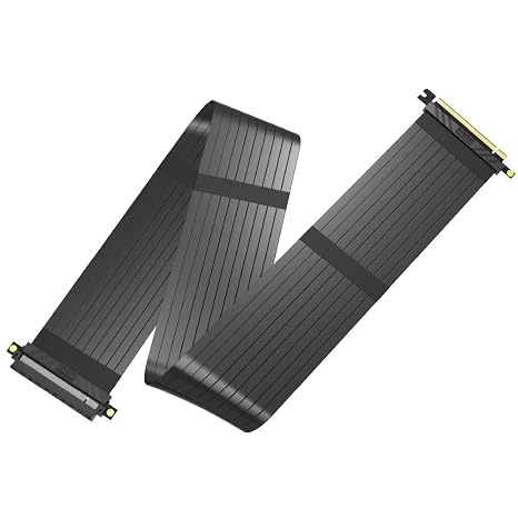 Akasa Riser Black XL | PCIe 3.0 Riser Cable | PCIe Extension Cable | EMI Shielding | 1000 mm | AK-CBPE01-100B
