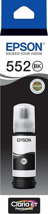 Epson T552 - EcoTank - Black Ink Bottle for EcoTank ET-8500 and ET-8550 Single Pack C13T06V192