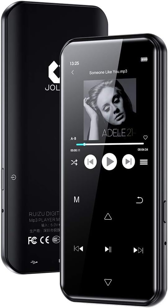 MP3 Player 64GB MP3 Player with Bluetooth 5.2 Portable high Fidelity Lossless Sound Quality MP3 Music Player and FM Radio Recorder e-Book 2.8 inch Screen (Black)