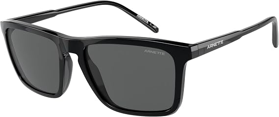 ARNETTE Shyguy AN4283 Square Sunglasses for Men for Women | In Matte Black & Black. Polarized options available. Bonus kit: cleaning spray, cloth, screwdriver & mirror.