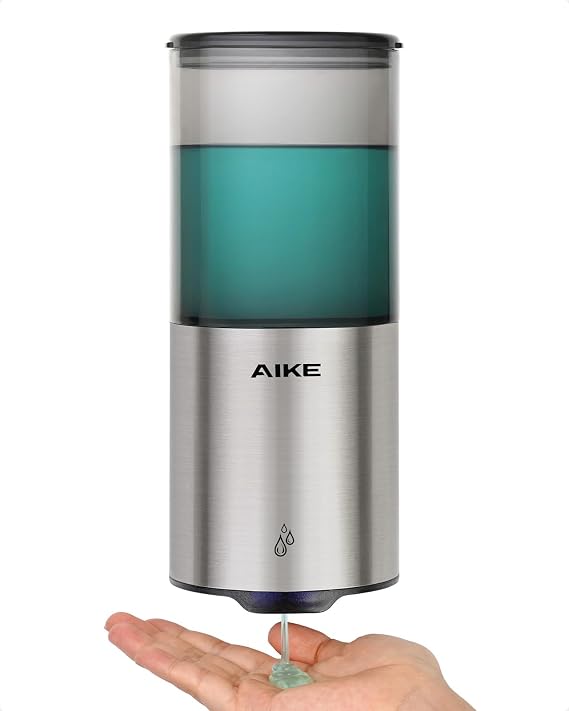 AIKE Automatic Soap Dispenser IPX7 Waterproof 13.5oz Stainless Finish
