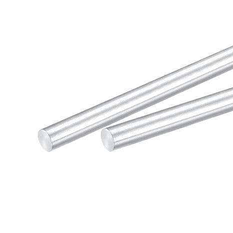 MECCANIXITY Round Solid Aluminum Rod 12mm Diameter 400mm Length Lathe Bar Stock for DIY Craft Pack of 2