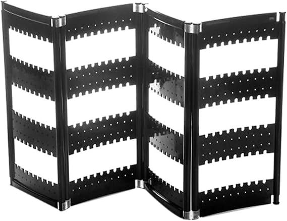 Foldable Necklace Stand Plastic Jewelry Display Stand Earring Rack Storage Rack Practical Shelf Black (Color : A, Size : 55.5 cm x28cm) (A 55.5 cm x28cm)