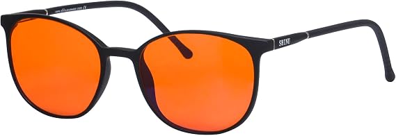 Women Glasses Blue Light Filter Glasses Orange Lenses Women's Eyeglasses Frame 99% Blocking SH079