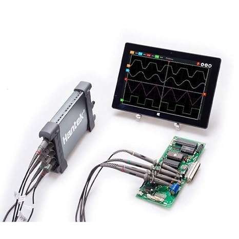 Hantek Hantek6074BD/6104BD/6204BD/6254BD USB Portable Oscilloscopes Kit PC 70MHz~250MHz 4CH Handheld Oscilloscope DDS/Arb Waveform Generator 6004BD Series(Hantek6074BD)