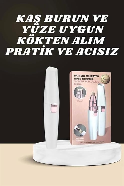 Kulak Burun ve Yüz Epilasyon Aleti ve Yüz Masaj Aleti İkili Cilt Bakım Seti