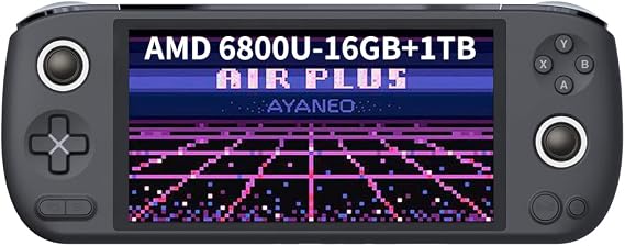 Zestioe AYANEO Air Plus (AMD R7-6800U)- 6 Inches Handheld PC Game Console Win 11 Laptop Touch Screen Video Game Console, CPU AMD Ryzen 7 6800U Processor Tablet PC (Black, 16GB+1TB)