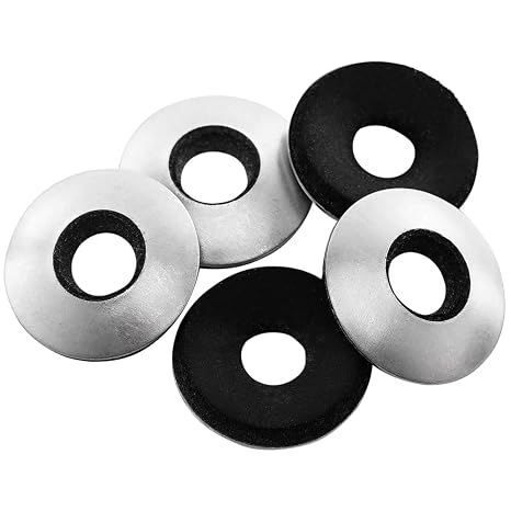 5/16" x 1" OD Stainless Steel EPDM Bonded Sealing Neoprene Rubber Washers, 50 PCS