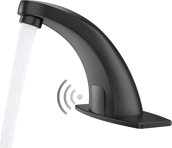 Touchless Bathroom Faucet, Sensor Faucets, Matte Black