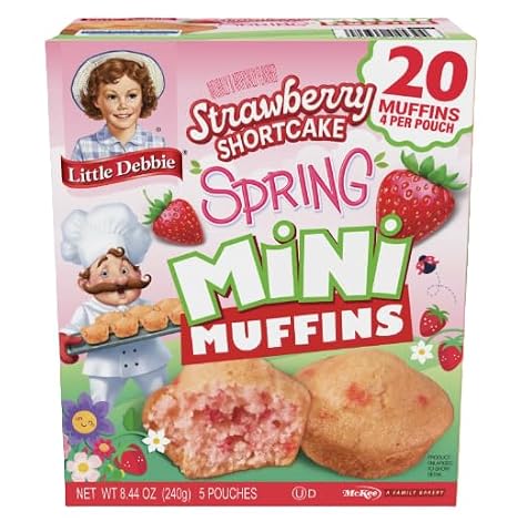 Strawberry Shortcake Mini Muffins, 8.44oz, 20 muffins per box (3 boxes)