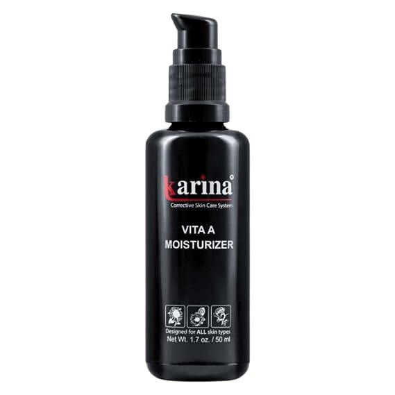 Karina Skincare Vita A Moisturizer - Helps to Exfoliate Skin - Potent Formula - Smooths & Refines - Contains Vitamin A, Glycolic Acid & Salicylic Acid - Designed for Oily & Mature Skin - 1.7oz
