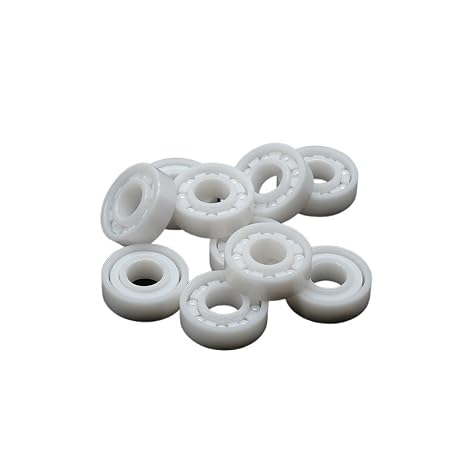 Full Ceramic 608 Bearing ZrO2/Si3N4 Ceramic Inline Speed Skates Bearings 7 Beads 608RS Fast Bering(16 pcs White Ceramic)