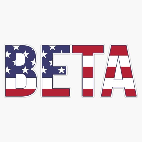 beta american~ Decal Vinyl Bumper Sticker 5"