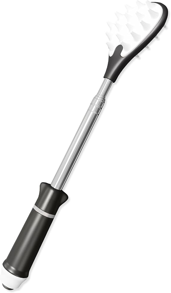 Back Scratcher for Adults 23.5 inches | Back Itch Relieve | Extendable Scratcher for Men Women Portable and Lightweight Black
