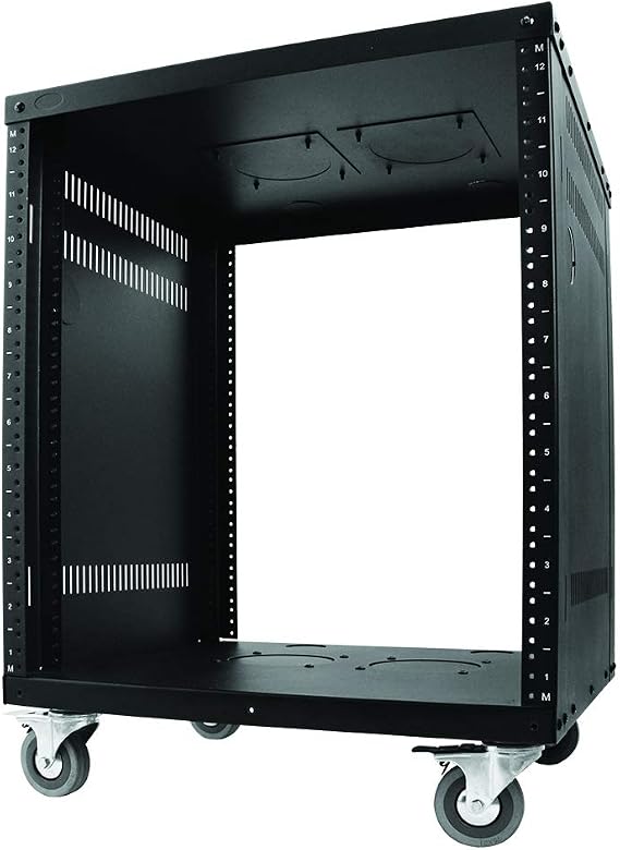 Metal AV Rack with Casters, 12U
