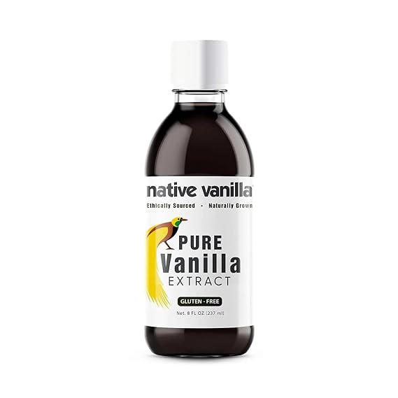 8oz Pure Vanilla Extract - 100% Real Vanilla Extract - Native Vanilla | For Cooking, Drinks & Desserts - 100% Vegan, Sugar Free & Kosher - Non-GMO & Gluten-Free