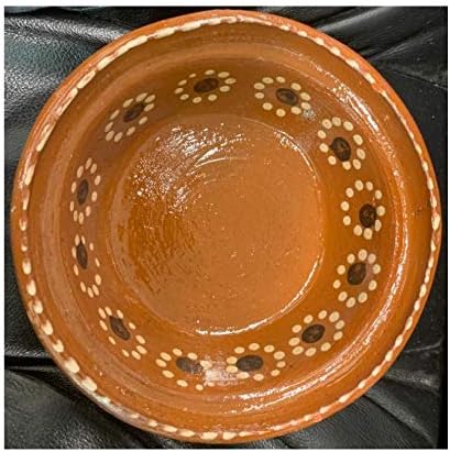 Made in Mexico Cheese Plate Quesero De Barro 6 inch Ondo 2" Deep Mexican Grande Clay Plato