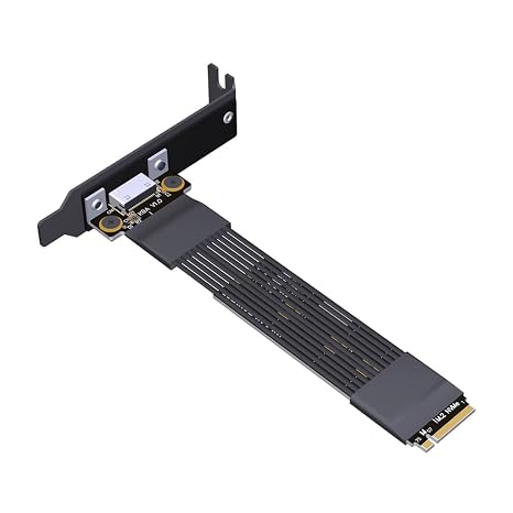 JMT ADT-K49SA-BK PCIe4.0 x4 M.2 NVMe to OcuLink SFF-8611/8612 Adapter 64Gbps Graphics Card External Extension Cable (K49SA-BK-01,15cm)