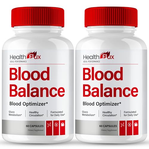 Health Flux Blood Balance Advanced Blood Formula Capsules, Official HealthFlux Supplement Pills - Maximum Strength, All Natural Healthy Circulation & Stable Levels, Health Flux Reviews 2 Pack
