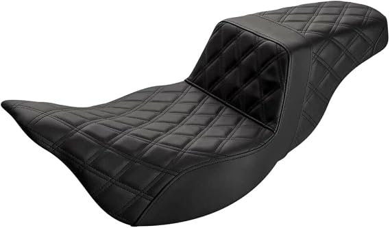Saddlemen SADDLEMEN 0801-1289 808-07B-175E Extended Reach Step-Up Seat - Full Lattice Stitch - Black - FLH
