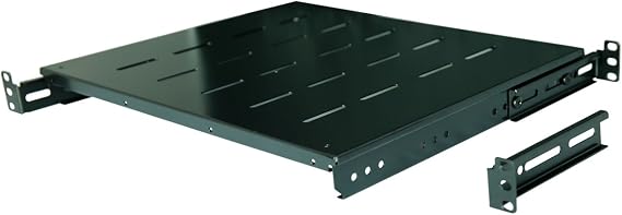 Fixed Rack Server Shelf 1U 19inch Shelves 4 Post Rack Mount Adjustable Deep for Server Network Rack (14inch-20.5inch Depth)