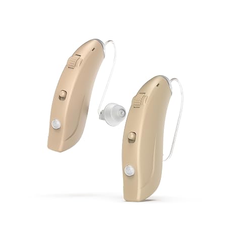 Digital Hearing Amplifier by Eduitai, Hearing Aid for Seniors,Rechargeable with Noise Reduction,4 Mode Canceling Hearing Amplifer (wheat)