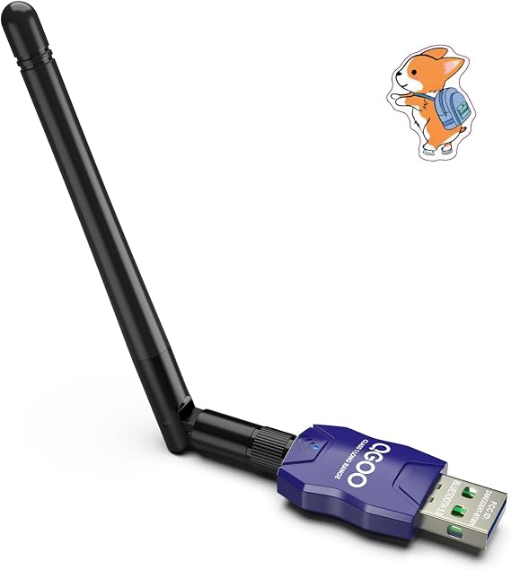 Class 1 Long Range Bluetooth Adapter for PC, QGOO USB Bluetooth Adapter for PC 5.3+EDR, Dongle Receiver Support Windows10/8.1/8/7(blue-024)