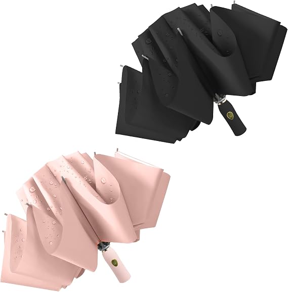 Windproof Inverted Umbrella for Travel, Comapct &Light, Easy Folding&Anti-rebound Rods, Automatic Reverse Umbrellas for Rain, Commute, Daily Use