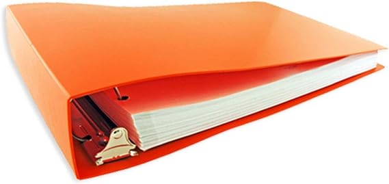 11x17 Binder Poly Panel Featuring a 2" Angle-D Ring Orange