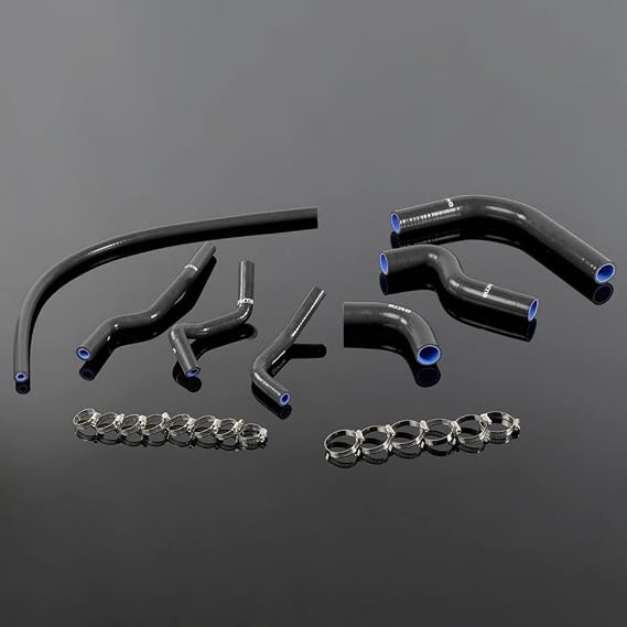 G-PLUS Silicone Radiator Heater Hose Compatible With 1986-1995 Suzuki Samurai Black