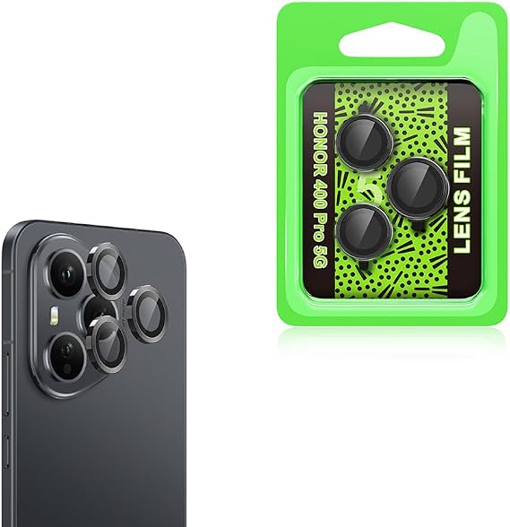 Coverzone Honor 400 Proile uyumlu Kamera Lens Koruma CL-07 Görüş Açısını Bozmayan Yüksek çözünürlüklü Premium Kamera Lens Koruma Siyah