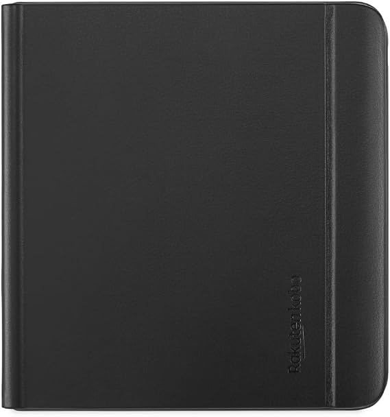 Kobo Libra Colour SleepCover Case | Black Notebook | Sleep/Wake Technology | Built-in 2-Way Stand | Vegan Leather | Compatible with 7 Kobo Libra Colour eReader | Sleep/Wake Technology, Built-in 2-Way Stand, Vegan Leather, With Stylus Holder