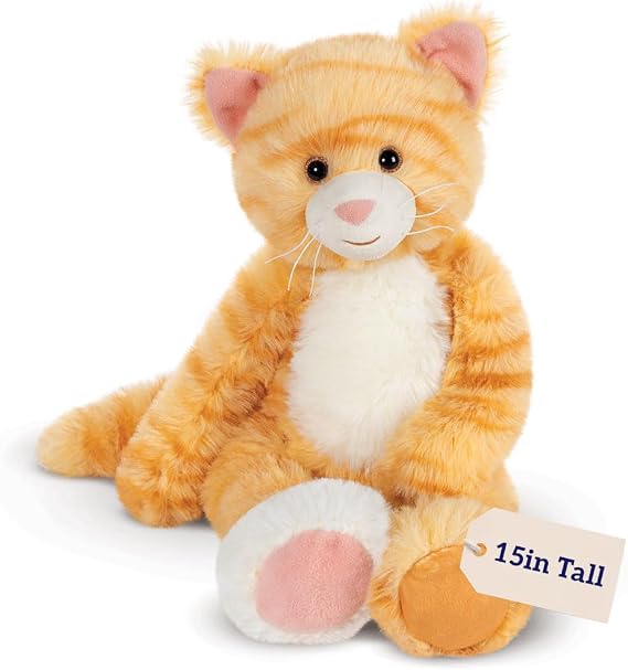 Vermont Teddy Bear Cat Stuffed Animal 15" | USA Bear Hospital Care