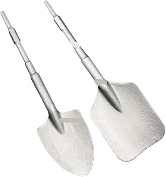 Clay Spade Small Electric Pickaxe, Hexagonal Handle, Widened Chisel, Soil Digging, Trenching, Hole, Tree Seedling(Pointed shovel)
