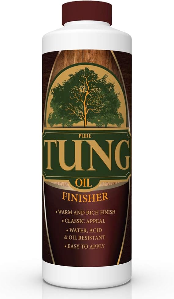 100% Pure Tung Oil Finish Wood Stain & Natural Sealer for All Types of Wood