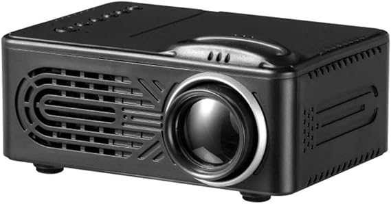 HD LED Portable Multimedia Mini Projectors, Projector Housedhold Projector 1080P Support Memory Card External Mobile Hard Disk Remote Control,Black