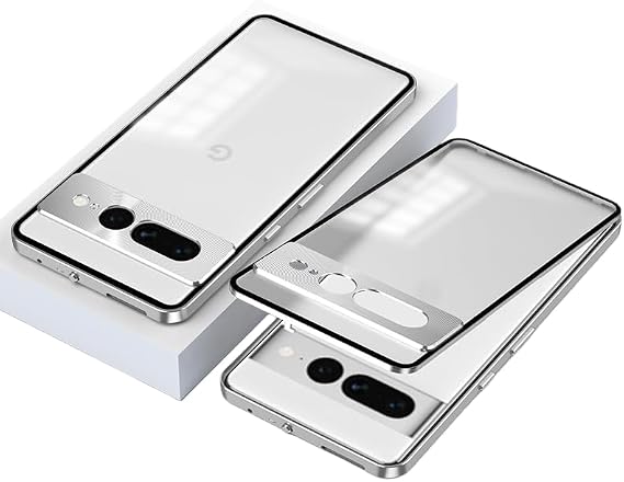 Google Pixel 10 Pro XL 用 ケース メタルバックル クリア マットな質感 耐衝撃 米軍MIL規格 メタリックフレーム 黄ばみなし レンズ保護 人気 滑り止め 指紋防止 全面保護 いいね ピクセル10 Pro XL カバーシルバー